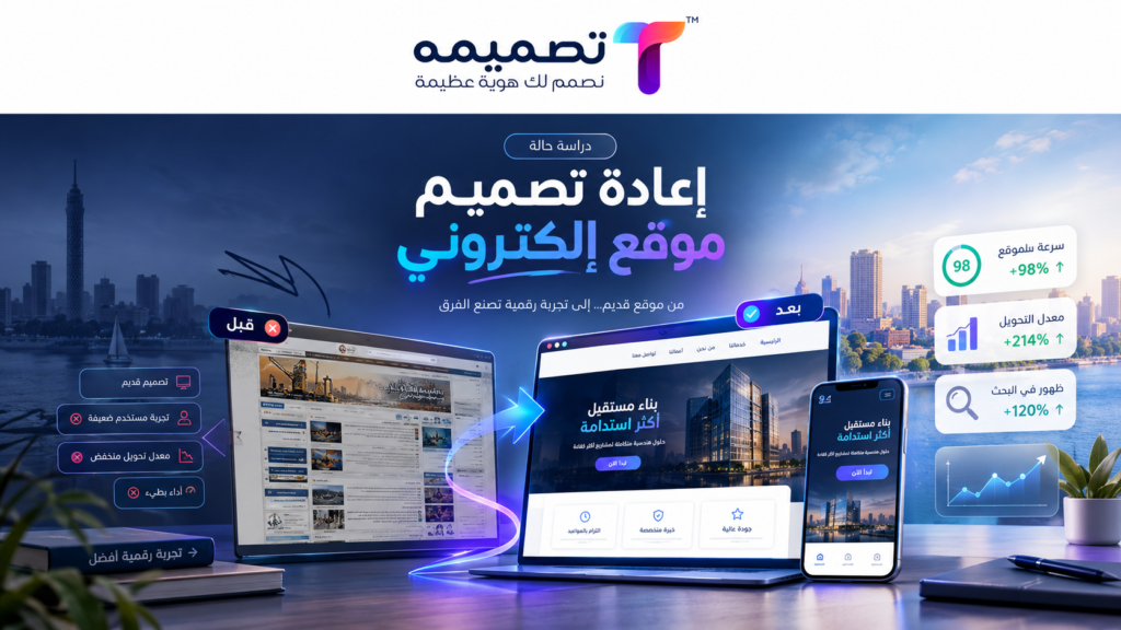 إعادة تصميم موقع إلكتروني